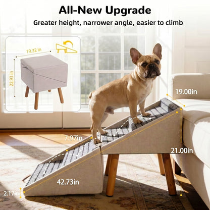 Convertible Dog Ramp Stairs & Ottoman